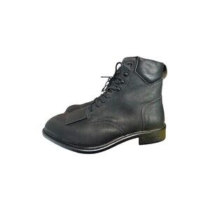 Blundstone Black Leather Western Lace Up Boots UK 7 US M8 L10 Unisex Kiltie RARE